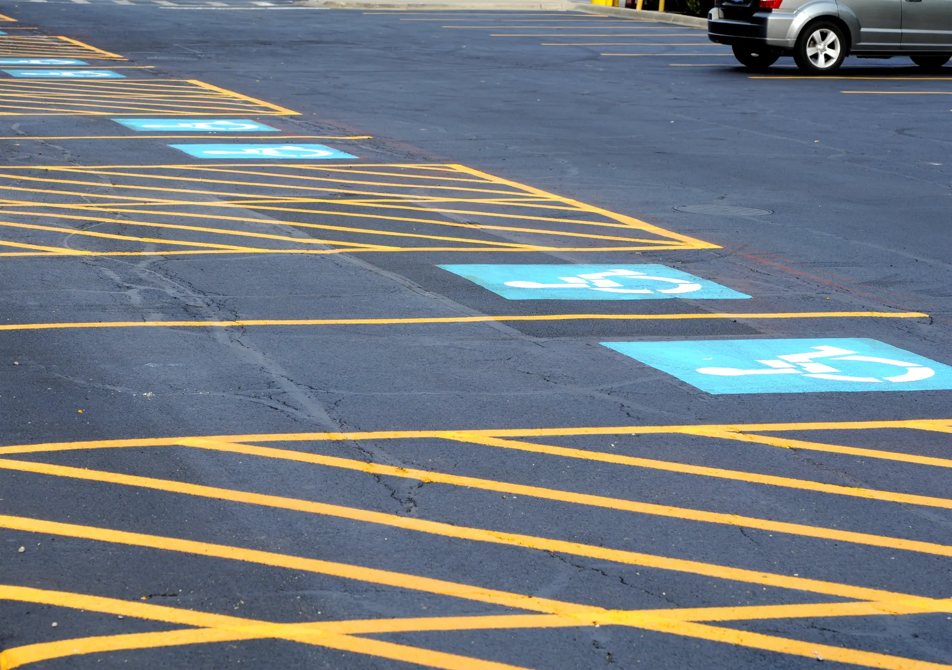 Custom parking lot markings McKinney TX